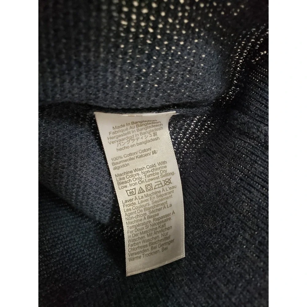 NEW LIGHTWEGIHT J Crew‎ Mens Navy Blue Waffle Knit Crewneck Sweater